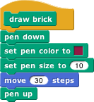 Code for draw brick