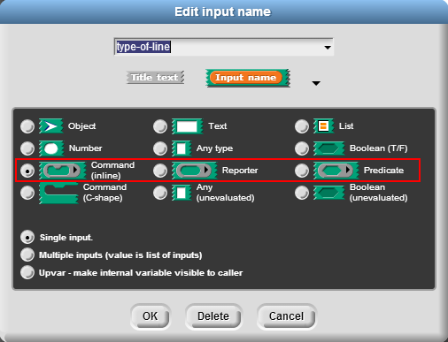 editing the details of a function's input name