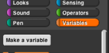 make a variable button