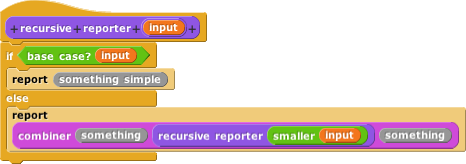 correct recursive reporter pattern with combiner
