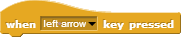 When (left-arrow) key pressed