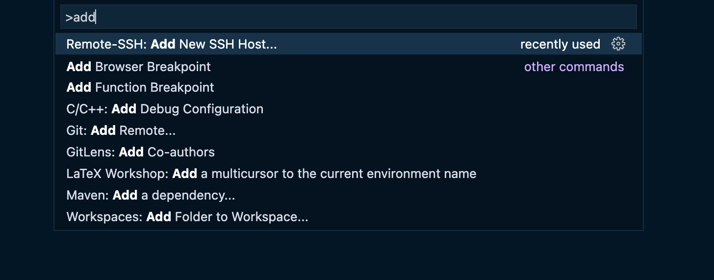 Add new SSH host in VSCode.