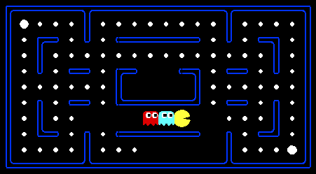 Pacman chased by ghosts