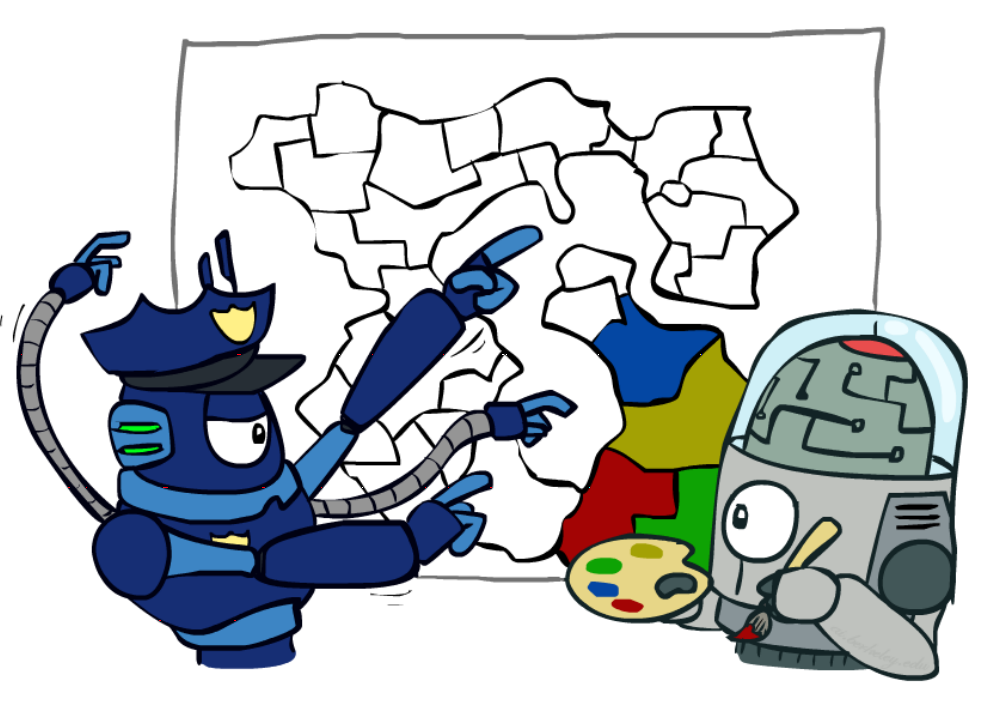 Map coloring comic