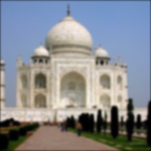 Gaussian Blurred Taj Image