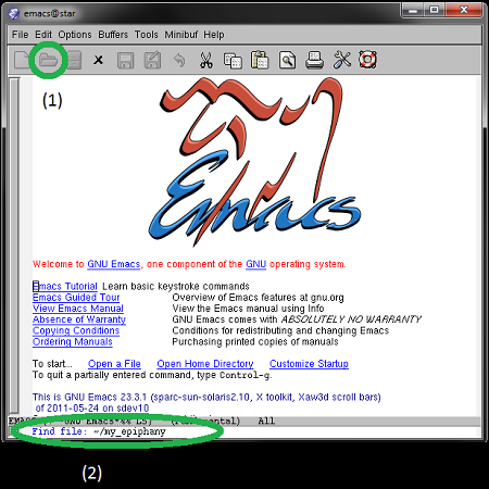 Emacs open